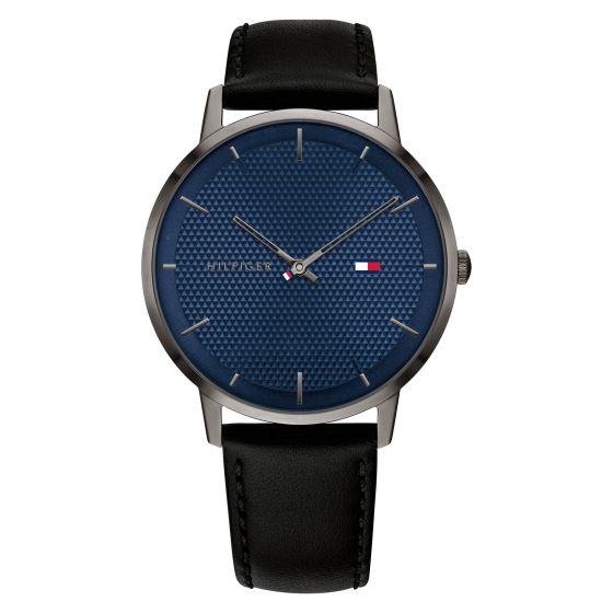 Tommy Hilfiger 1791702 James SS Blue Dial Black Strap