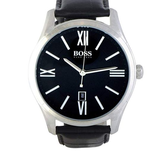 Hugo Boss Ambassador Stainless-steel 1513022 Black Dial Mens 43-mm Quartz Mineral crystal. Made in Germany Wrist Watch