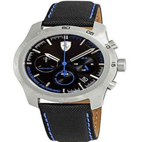 Ferrari Primato Stainless-steel 830445 Black Dial Mens 44-mm Quartz Mineral crystal. Wrist Watch