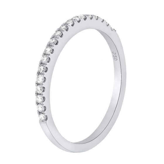 0.12 Ct. T.W. Half Eternity Band In 18 Karat White Gold