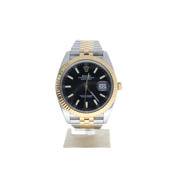 Rolex Date Just 41 Stainless-steel 126333 Black Dial Men's 41-mm Automatic self-wind Sapphire crystal. Swiss Made Wristwatch