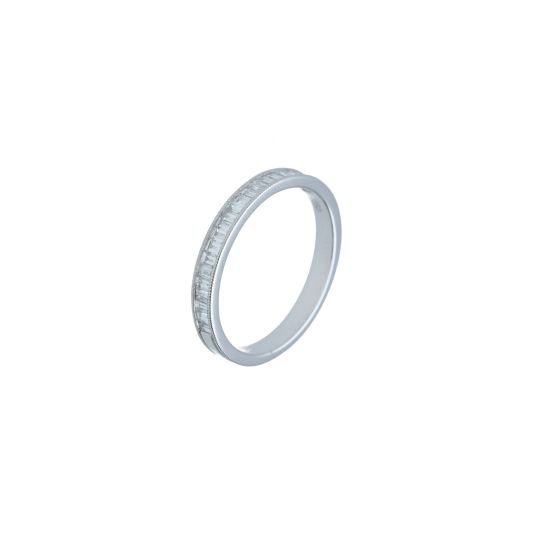 18K White Gold Full Eternity Band