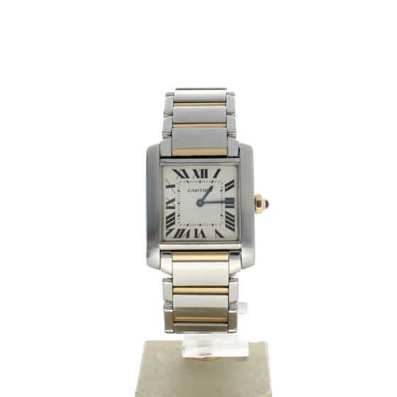 Cartier Tank Francaise Stainless-steel 2301 White Dial Womens 30-mm Automatic self-wind Sapphire crystal. Swiss Made Wristwatch