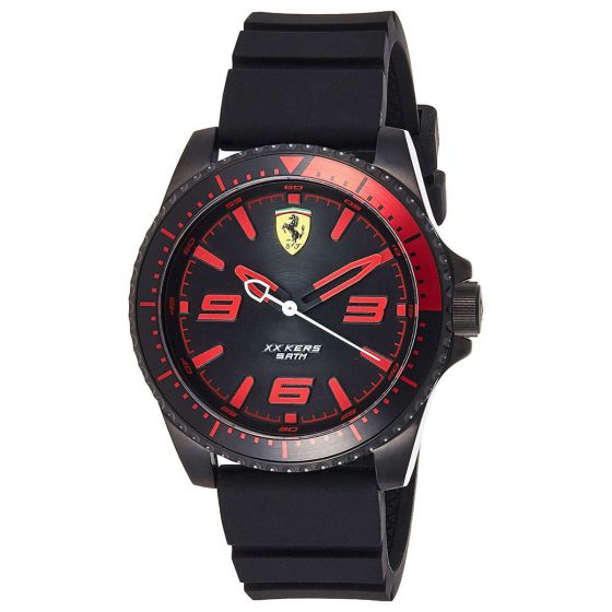 Ferrari XX KERS Stainless-steel 830465 Black Dial Mens 44-mm Quartz Mineral crystal. Wrist Watch