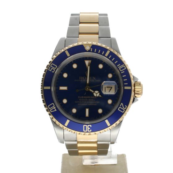 Rolex Submariner Stainless-steel 16613 Blue Dial Mens 40-mm Automatic self-wind Sapphire crystal. Swiss Made Wrist Watch