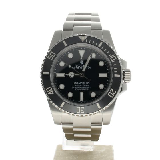 Rolex Submariner (no date) Stainless-steel 114060 Black Dial Mens 41-mm Automatic-self-wind Sapphire crystal. Swiss Made Wrist Watch