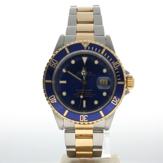 Rolex Submariner Stainless-steel 16613LB Blue Dial Mens 40-mm Automatic-self-wind Sapphire crystal. Swiss Made Wrist Watch