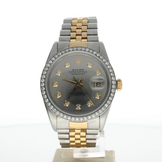 1984 Rolex DateJust 36 Stainless-steel 16013 Silver Dial Mens 36-mm Automatic self-wind Sapphire crystal. Swiss Made Wrist Watch