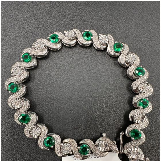 Diamond Bracelet in 14k White Gold