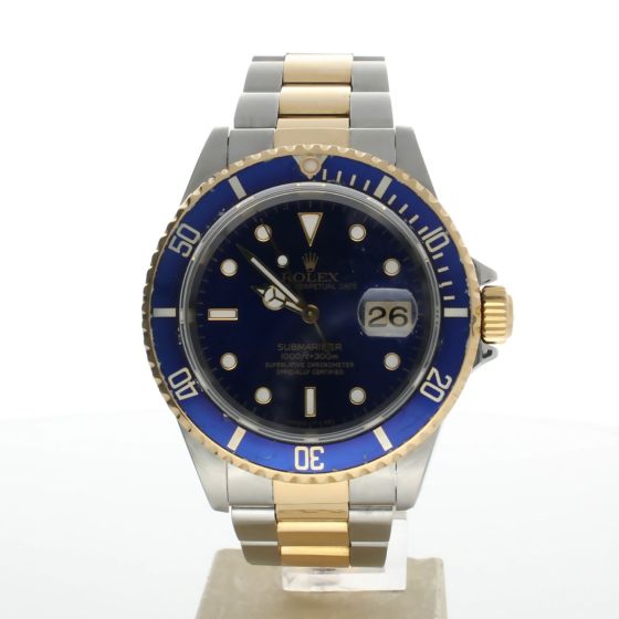 Rolex Submariner Stainless steel 16613 Blue Dial Mens 40-mm Automatic - Sapphire crystal. Swiss Made Wrist Watch