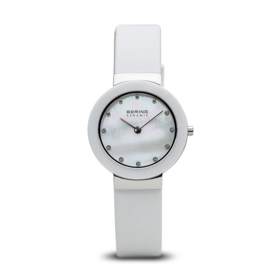 BERING Time 11429-604 Women Ceramic Collection Watch with Satin Strap..