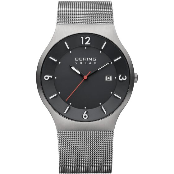 BERING Time 14440-077 Mens Solar Collection Watch with Mesh Band.