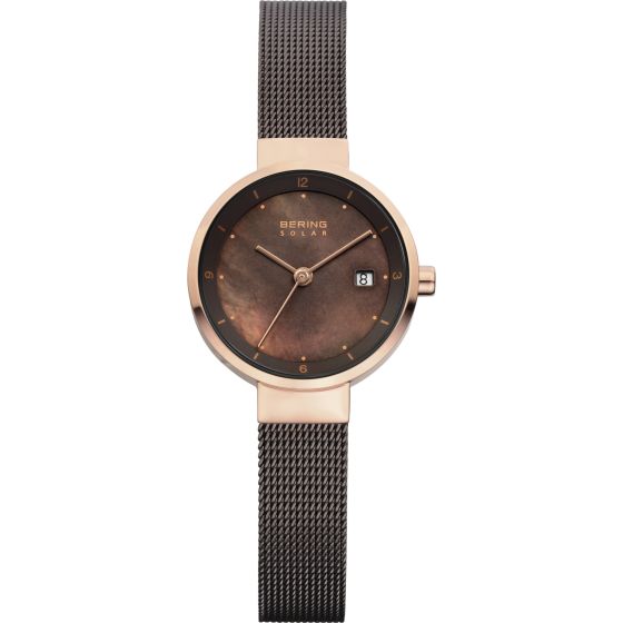 BERING Time 14426-265 Womens Solar Collection Watch with Mesh Band.