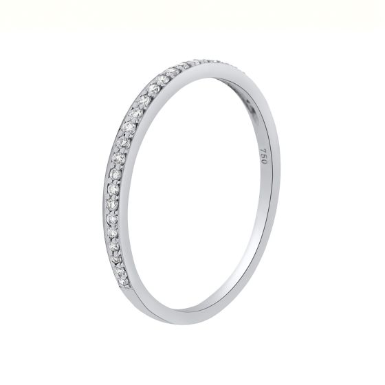 0.12 Ct. T.W. Diamond Accent Band In 18kt white