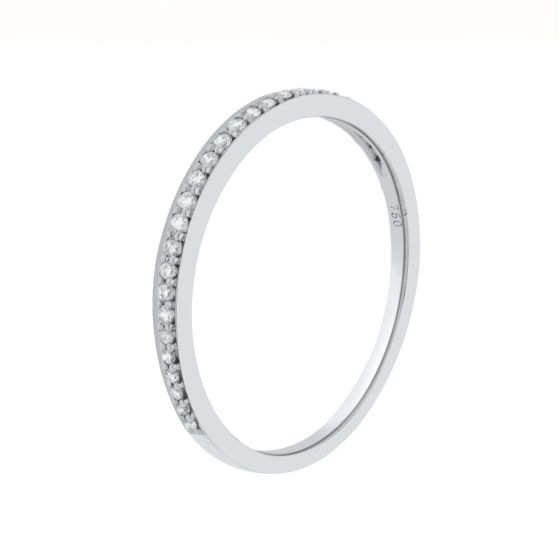 0.11ct  Diamond Half Eternity Bands in 18k White Gold-170119