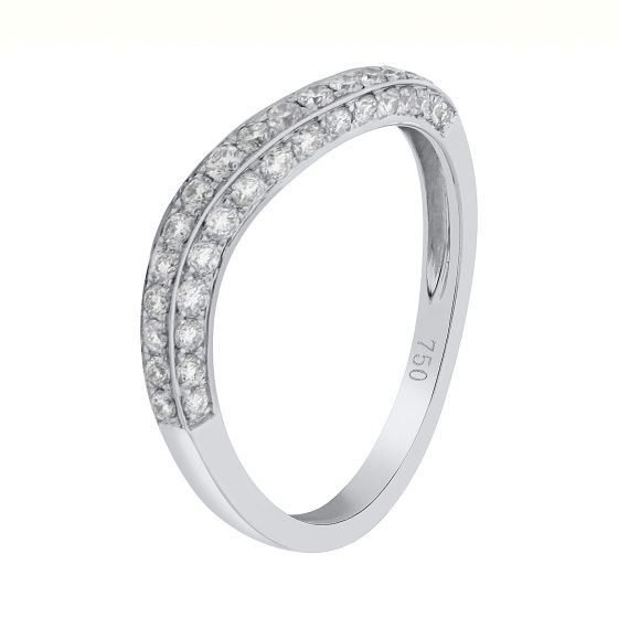 0.64 Ct. T.W. Diamond Band In 18 Karat White Gold