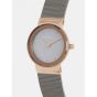 BERING Women Analog Quartz Classic Collection Watch with Stainless Steel Strap & Sapphire Crystal, Rose Gold, Grey/Rose Gold