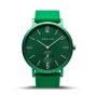 BERING Time Slim Solar Collection Platinum 16940-899 Green Dial Unisex-adult 40-mm Quartz Sapphire crystal. Designed in Denmark Wrist Watch
