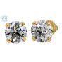 0.82ct t.w.t. Round Diamond Stud in 14K Yellow Gold
