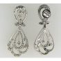 Cluster Earring 0.24ct Diamond & 0.24ct Round in 14k WG
