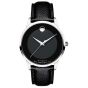 Movado Modern Classic Stainless-steel 607122 Black Dial Mens 40-mm Quartz Sapphire crystal. Swiss Made Wrist Watch