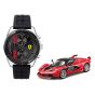 Ferrari Speedracer Large Stainless-steel 0870060 Black Dial Mens 46-mm Quartz Mineral crystal.  Wrist Watch