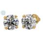1.01 ct. twt Studs in 14K Yellow Gold