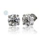 0.34 Ct. T.W. Diamond Basket Setting Studs In 14 Karat White Gold
