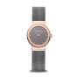 BERING Women Analog Quartz Classic Collection Watch with Stainless Steel Strap & Sapphire Crystal, Rose Gold, Grey/Rose Gold