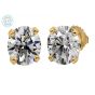 4.09 Ct. T.W. Diamond Studs In 14 Karat Yellow Gold