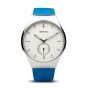 BERING Time 70142-604 Men Smart Traveler Collection Watch with Nylon Strap and scratch resistant sapphire crystal. Designed in Denmark