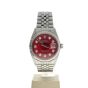 Rolex DateJust 36 Stainless-steel 1601 Red Dial Men's 36-mm Automatic self-wind Sapphire crystal. Swiss Made Wristwatch