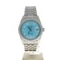 Rolex DateJust 36 Stainless-steel 1601 Blue Dial Men's 36-mm Automatic self-wind Sapphire crystal. Swiss Made Wristwatch