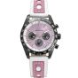 Abingdon Women Jordan Podium Pink Tachy Watch with Camel Leather Strap