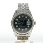 Rolex DateJust 36 Stainless-steel 1601 Green Dial Mens 36-mm Automatic-self-wind Sapphire crystal. Swiss Made Wrist Watch