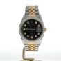 Rolex Date 34 Stainless-steel 15053 Black Dial Womens 34-mm Automatic self-wind Sapphire crystal. Swiss Made Wrist Watch