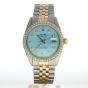 Rolex DateJust 36 Stainless-steel 1601 Blue Dial Mens 36-mm Automatic self-wind Sapphire crystal. Swiss Made Wrist Watch