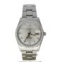 Rolex Date 34 Stainless-steel 1500 Silver Dial Womens 34-mm Automatic self-wind Sapphire crystal. Swiss Made Wrist Watch