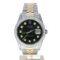 Rolex DateJust 36 Stainless-steel 16233 Green Dial Mens 36-mm Automatic self-wind Sapphire crystal. Swiss Made Wrist Watch