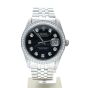 Rolex DateJust 36 Stainless-steel 16014 Black Dial Mens 36-mm Automatic self-wind Sapphire crystal. Swiss Made Wrist Watch