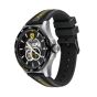 Ferrari Men's Pilota Quartz Black IP and Silicone Strap Casual Watch, Color: Black (Model: 830601)