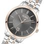 BOSS Officer, Quartz Two Tone Case and Bracelet Casual Watch, Rose Gold and Silver, Men, 1513688