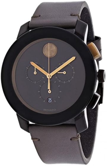 Movado Bold TR90 3600445 Brown Dial Mens 44-mm Quartz Mineral crystal. Swiss Made Wrist Watch