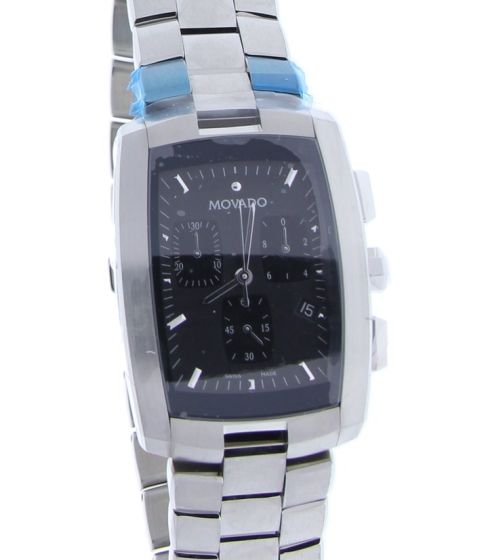 Movado Men's 605571 Eliro Stainless-Steel Chronograph Black Dial Watch