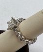 2.40cts Princess and 0.15cts Round Diamond side stone Ring in 14K white Gold