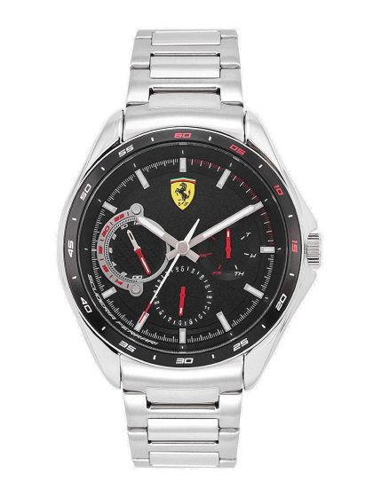 Ferrari Speedracer Stainless-steel 870037 Black Dial Mens 47-mm Quartz Mineral crystal. Wrist Watch