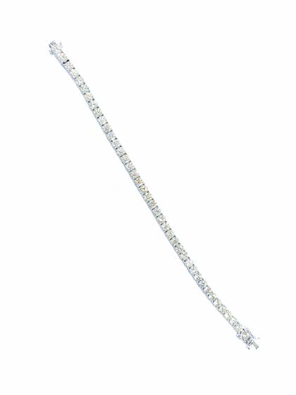 12.33 cts. Round Diamond Bracelet in 14k White Gold