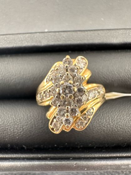 Diamond Pavé Ring in 14k Yellow Gold - 205029