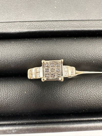 Diamond Pavé Ring in 14k White Gold-205004