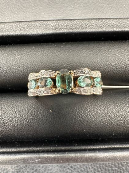 Rings-Color Stone, Emerald  14k Yellow Gold-205050